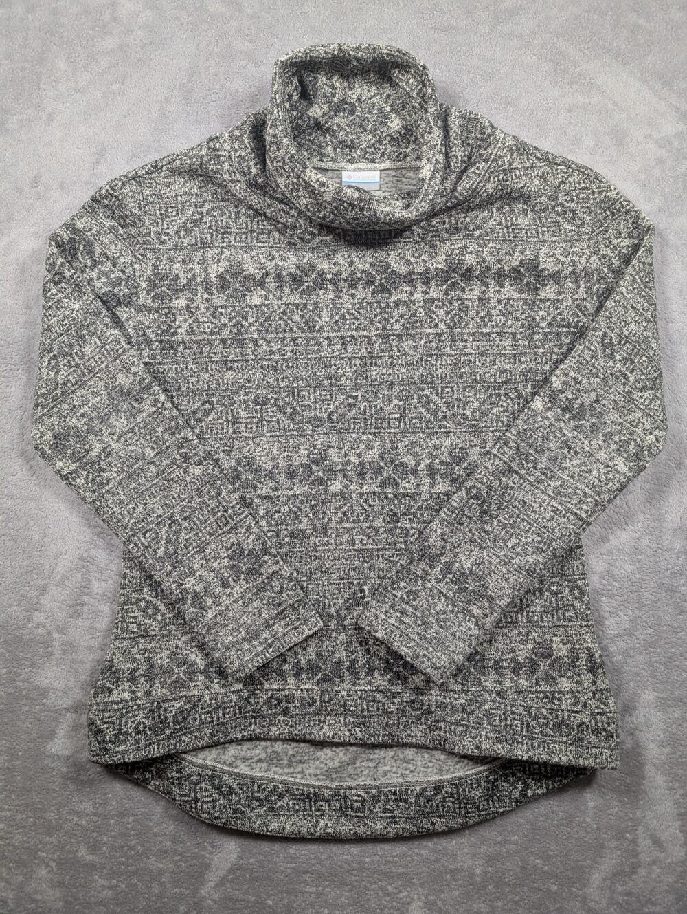 Columbia Sweater Womens Large Gray Cowl Neck Athleisure Activewear